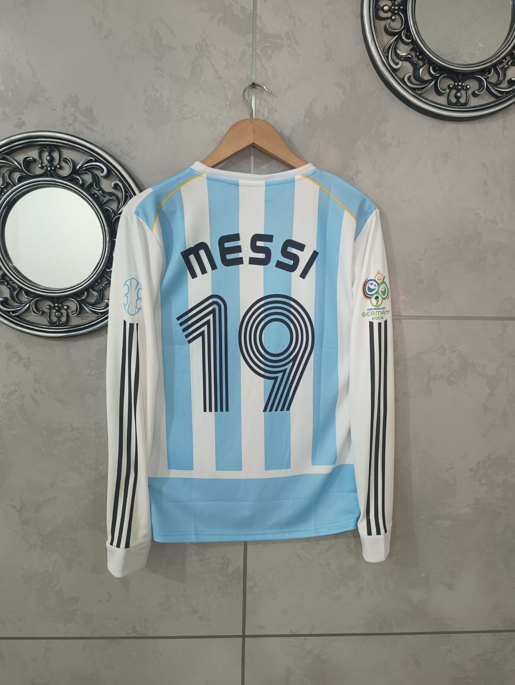 Argentina Long Sleeve Retro Jersey (#19)