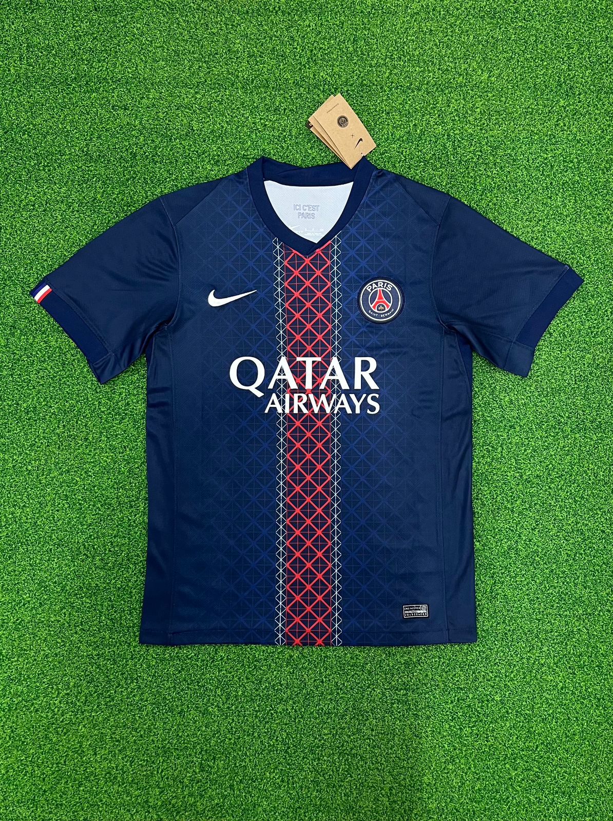 Paris Saint-Germain (PSG) – Qatar Airways (Navy with Red Center Detail)