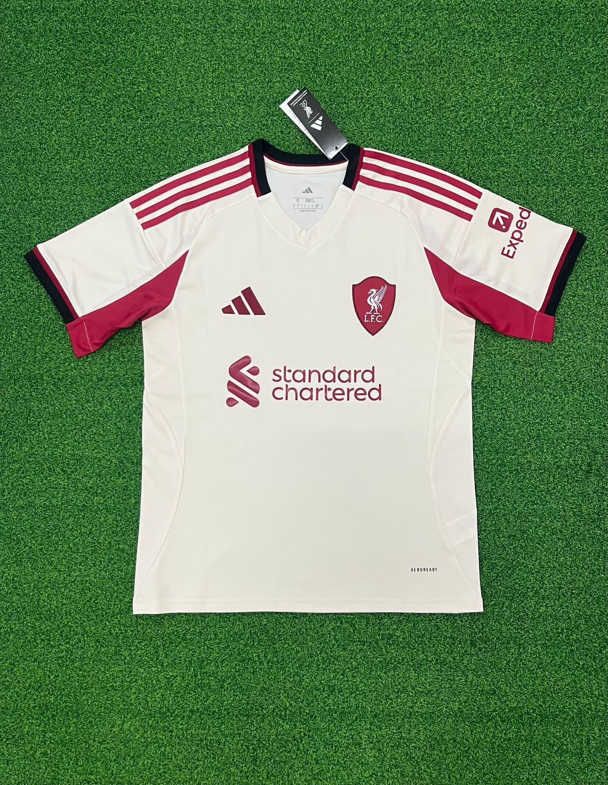 Liverpool – Standard Chartered (Cream/Off-White with Maroon Detailing)
