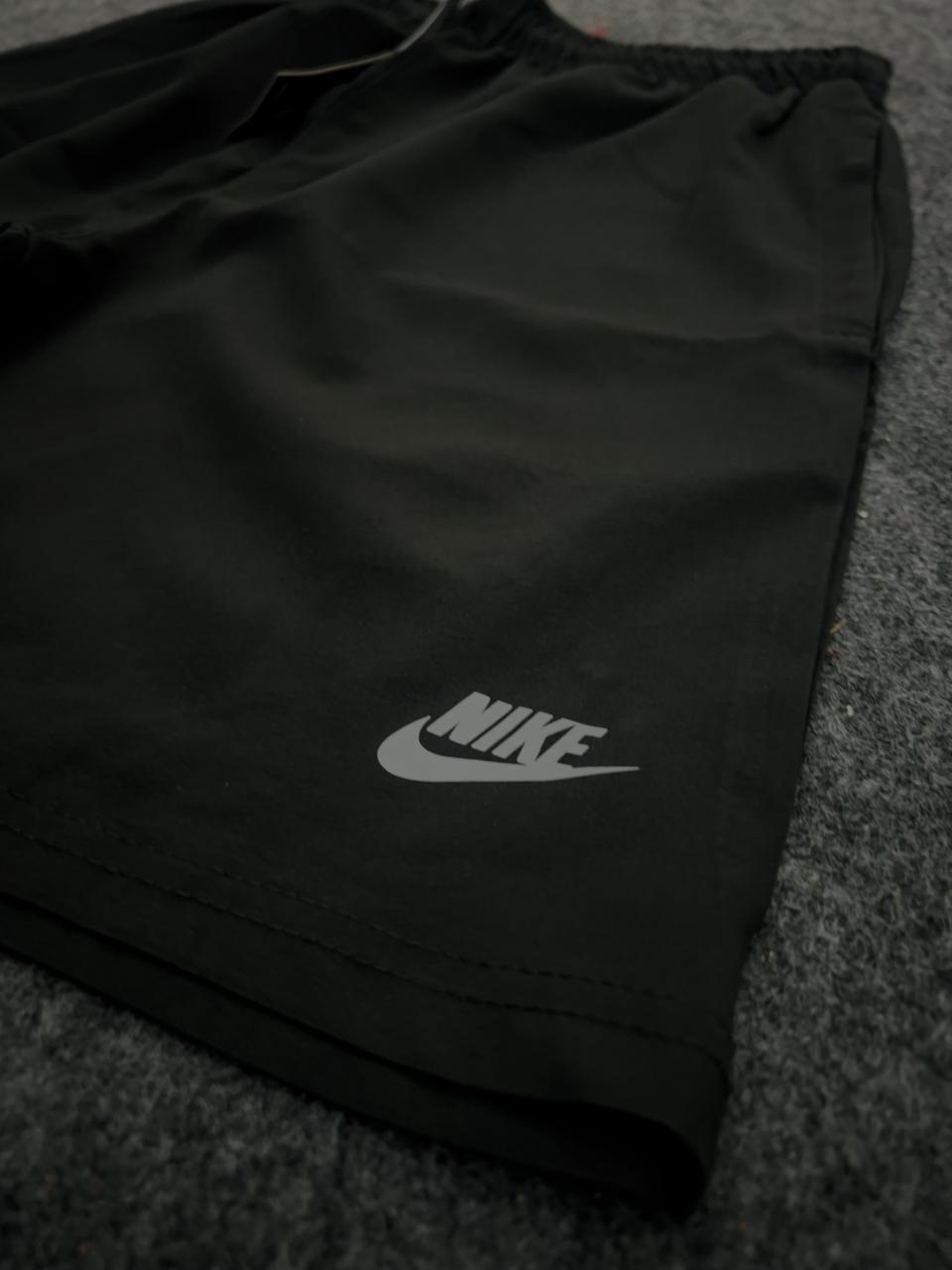 Black Nike-Style Performance Sports Shorts