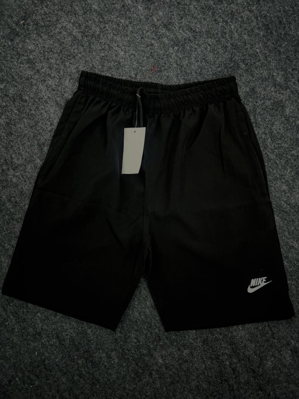 Black Nike-Style Performance Sports Shorts
