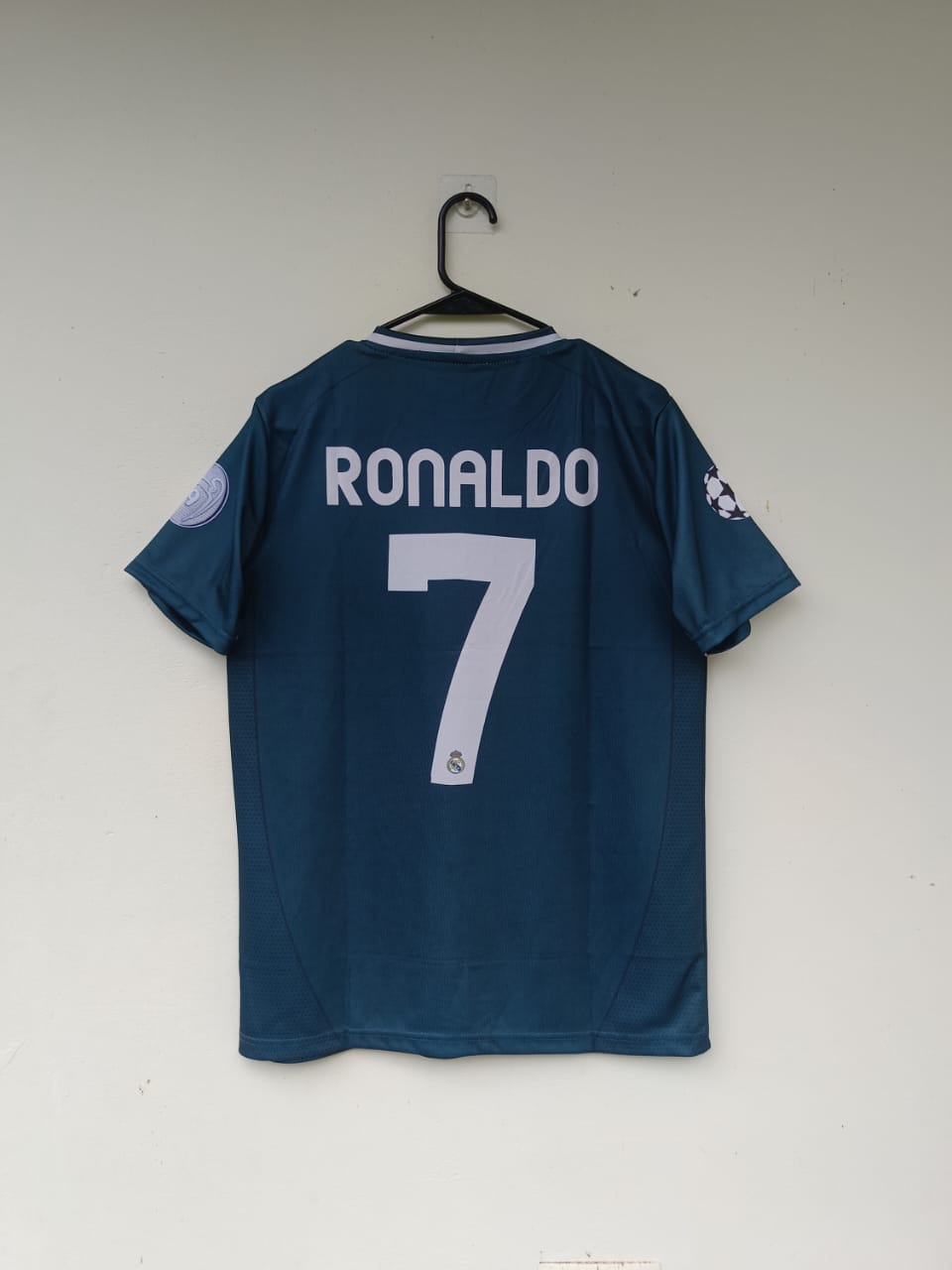 Real Madrid Dark Away Jersey – Ronaldo 7 (UCL Patch Style)