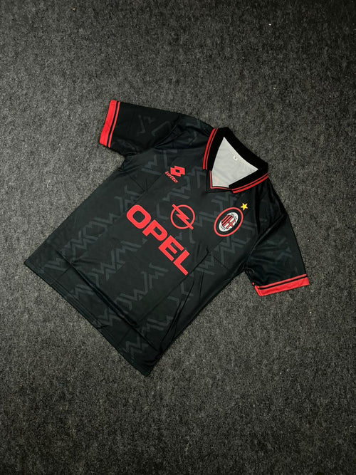 AC Milan Retro Black Jersey – BAGGIO 18 Back Print Football Shirt