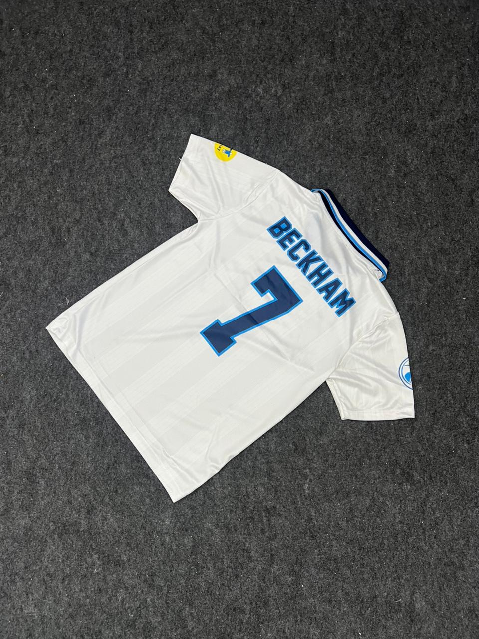 England Retro Umbro White Football Jersey – Classic No.7 Edition