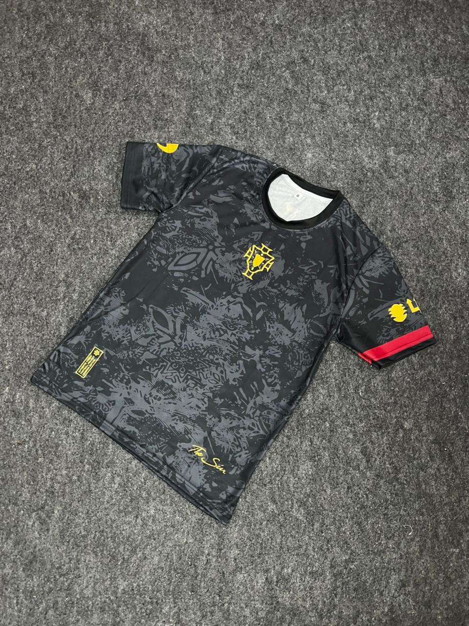 Limited Edition Black Graphic Football Jersey – Streetwear Edition