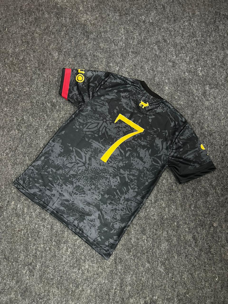 Limited Edition Black Graphic Football Jersey – Streetwear Edition
