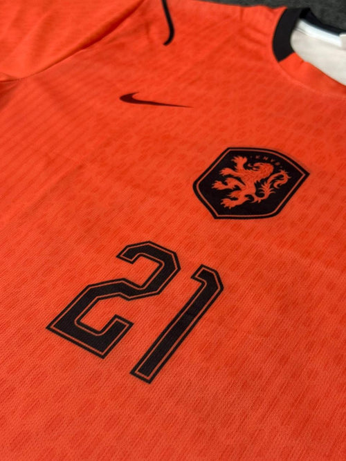 2024 Netherlands Home Jersey – F. De Jong #21 | Player Version Football Jersey