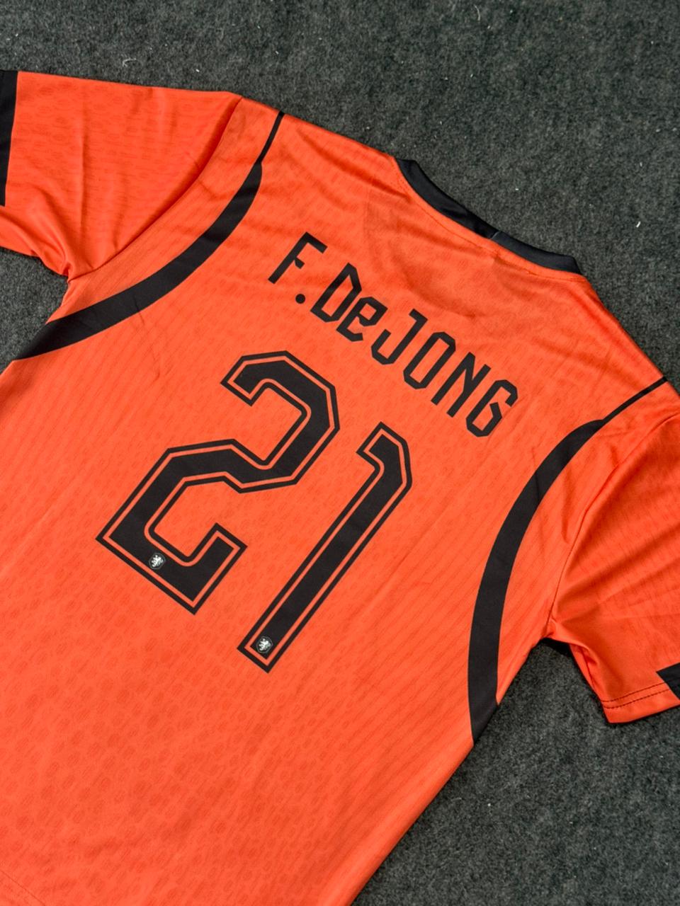 2024 Netherlands Home Jersey – F. De Jong #21 | Player Version Football Jersey