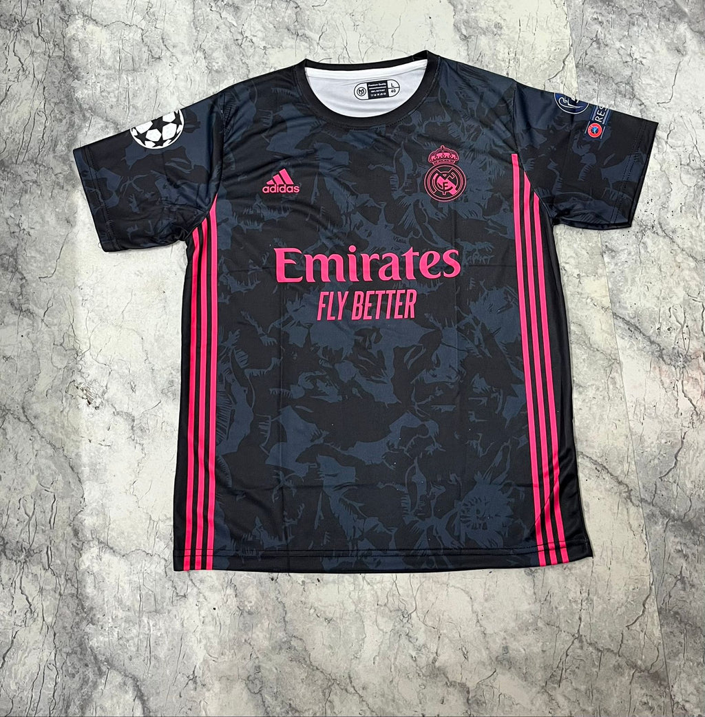 Real Madrid Black & Pink Away Fan Jersey