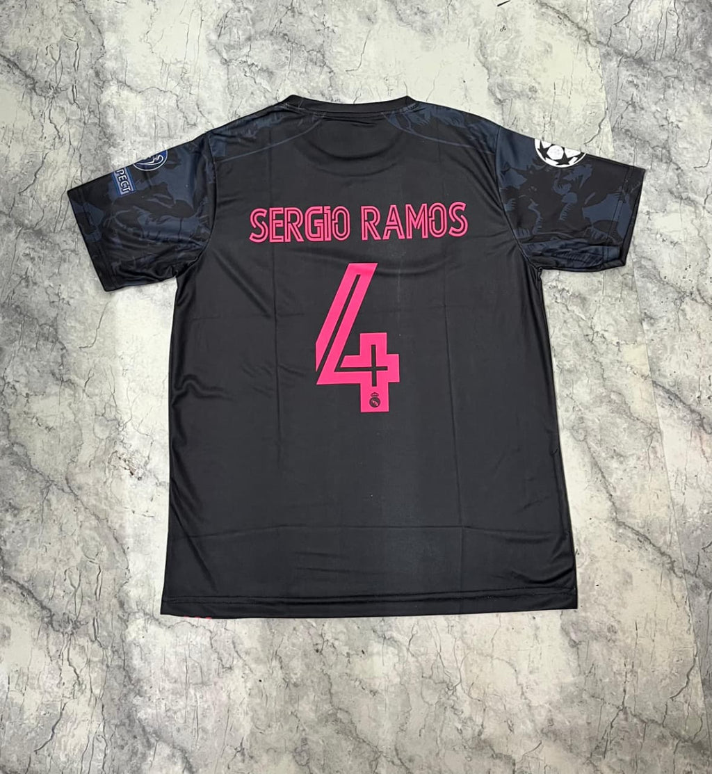 Real Madrid Black & Pink Away Fan Jersey