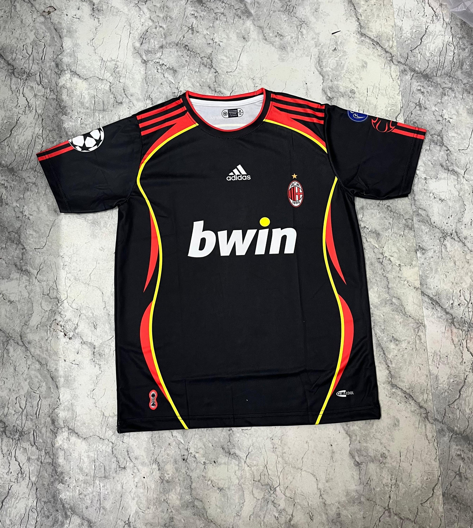 AC Milan Black Bwin Retro Fan Jersey