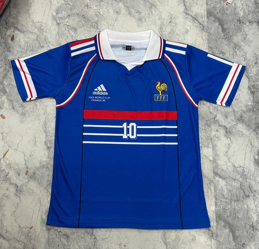 France 1998 Blue Retro Fan Jersey