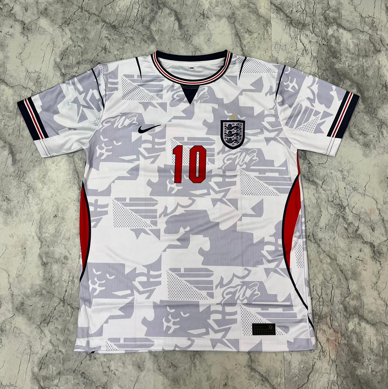 England White Retro Number 10 Fan Jersey