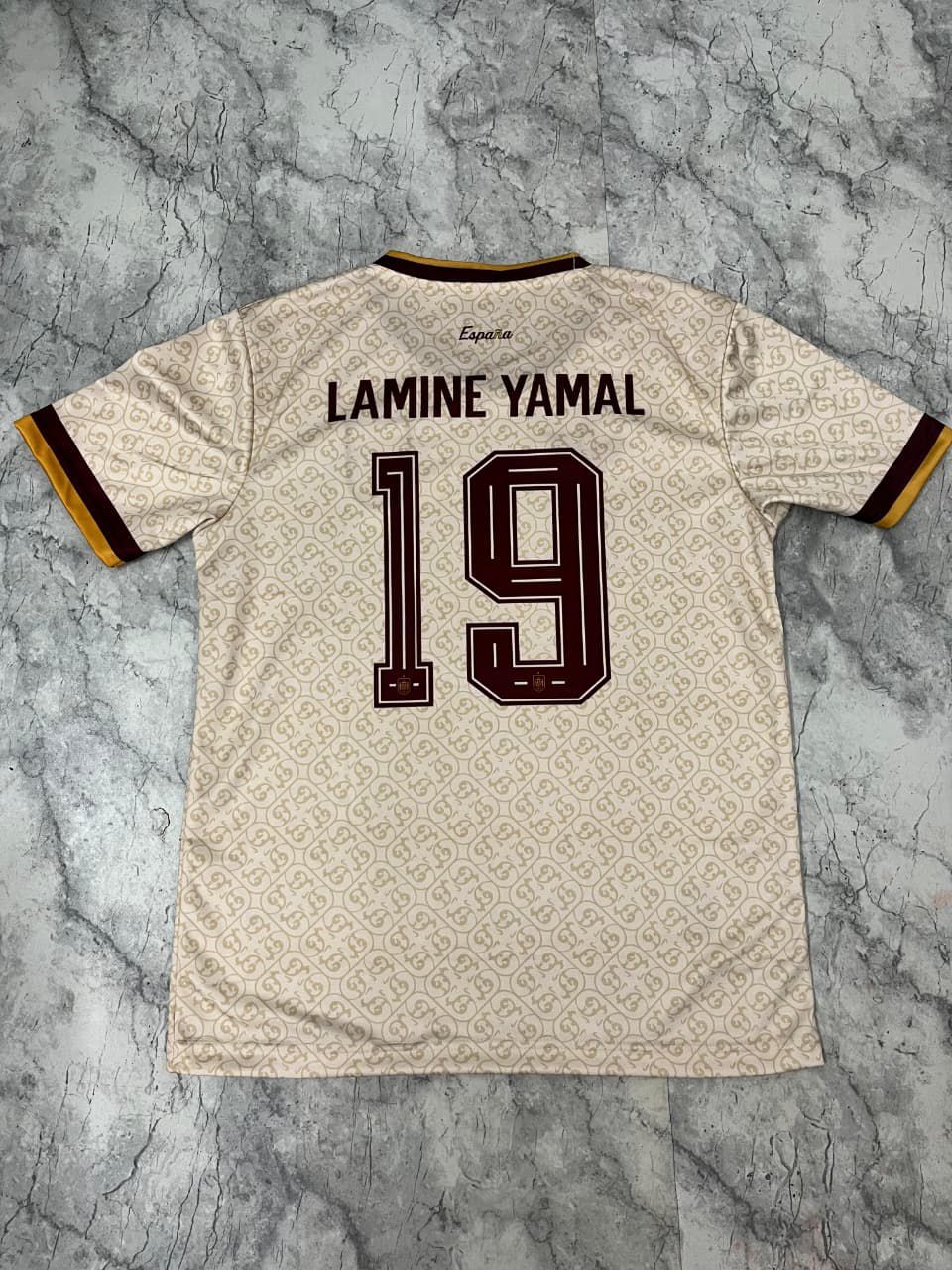 Spain Cream Number 19 Fan Jersey