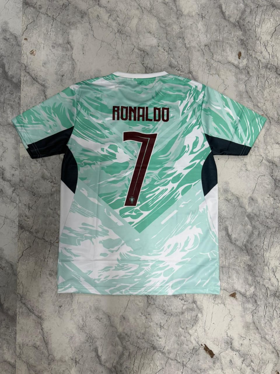 Portugal Mint Green Number 7 Fan Jersey