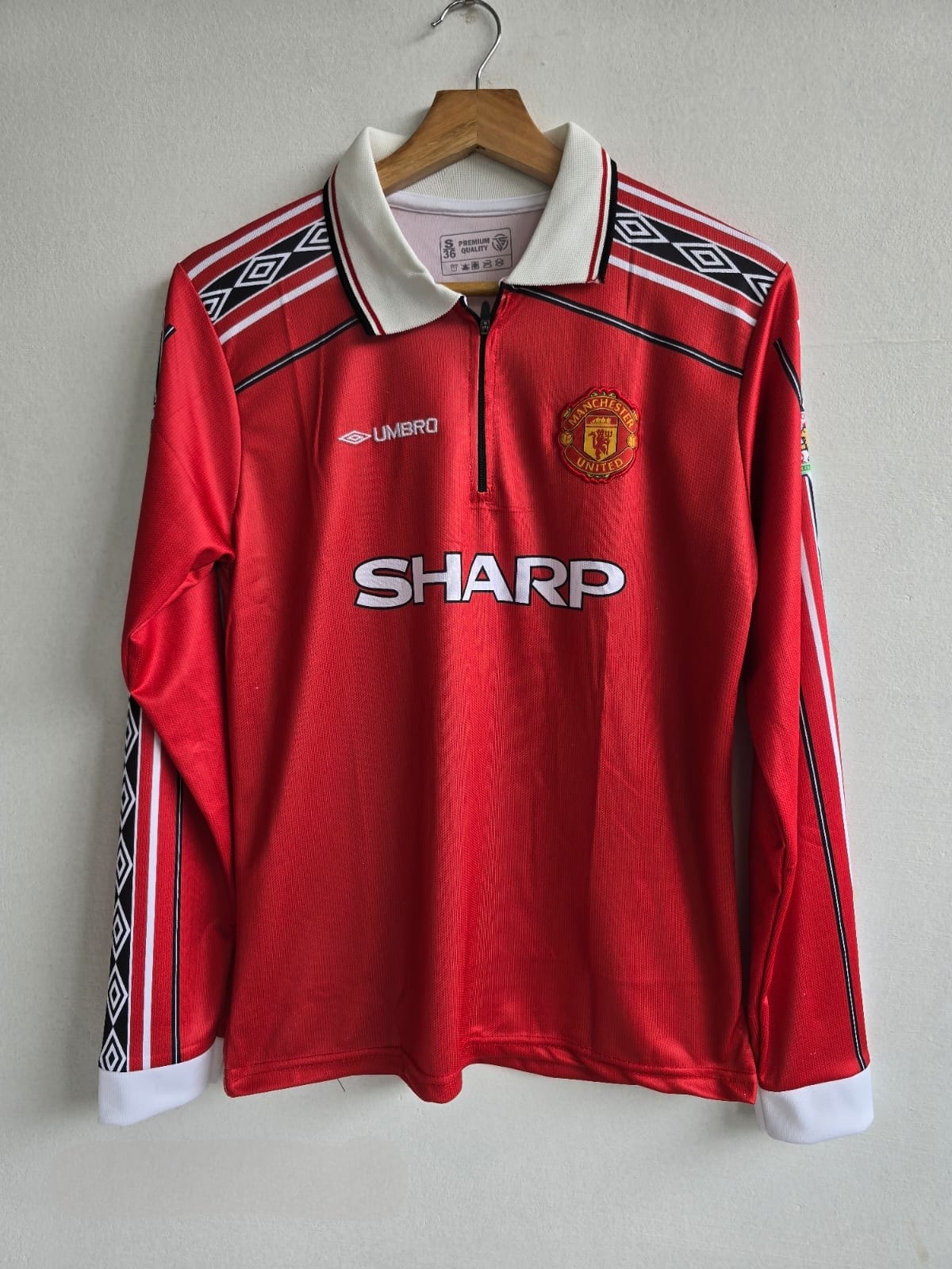 BECKHAM MAN UNITED 98-99 HOME FULL SLEEVE KIT