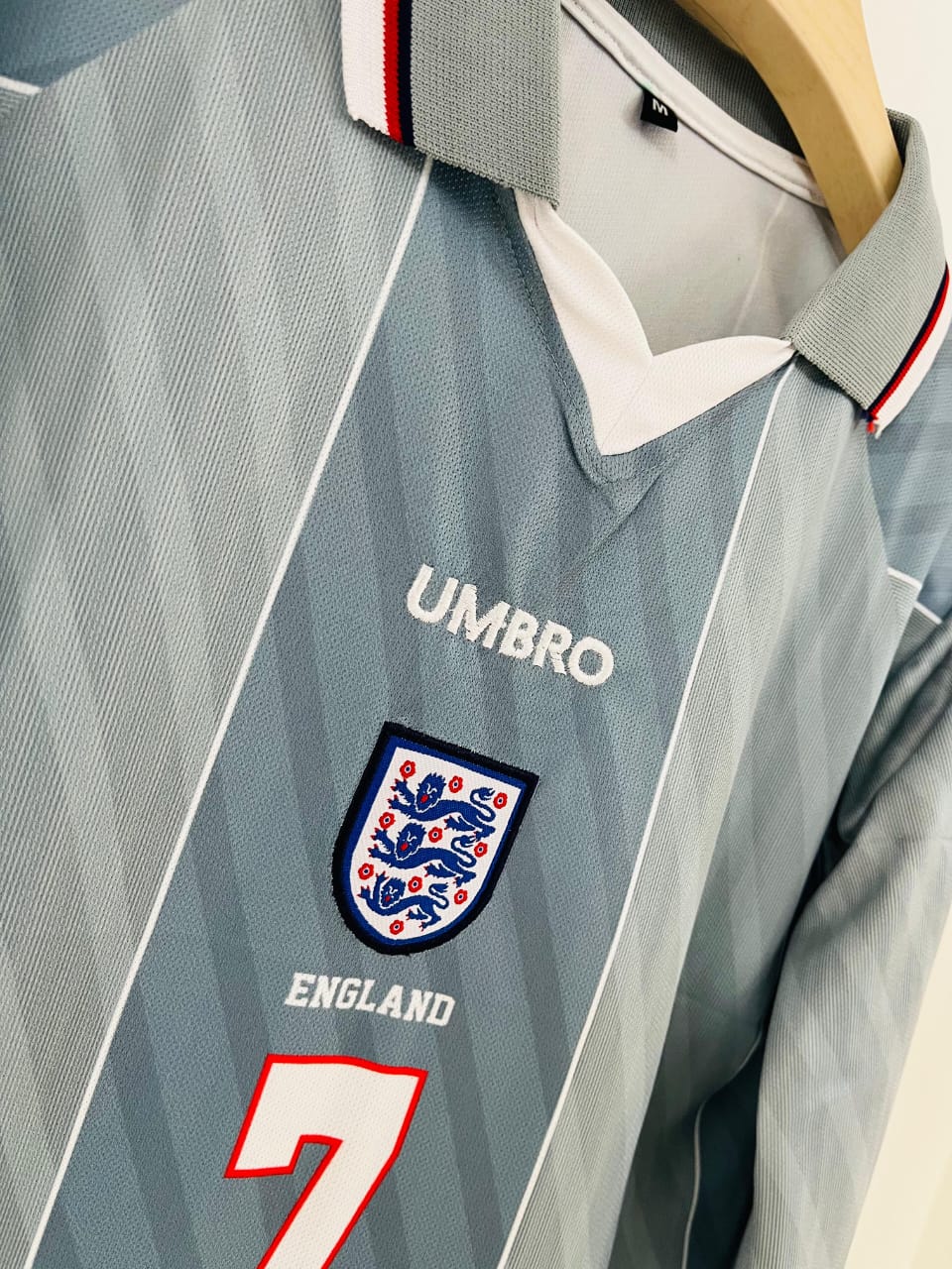 BECKHAM ENGLAND JERSEY EMBROIDERY